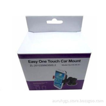One Touch Handfree Black Plastic Phone Holder Mount Adjusta